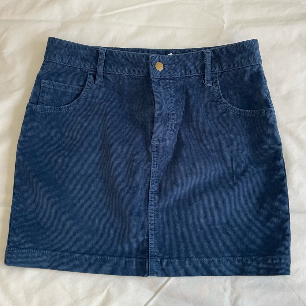 BDG Corduroy Navy Mini Skirt